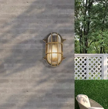 Svítidlo Searchlight 61402BG Venkovní stropní / nástěnné svítidlo BOBBI černé zlato