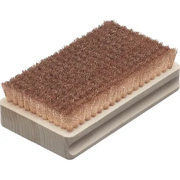 Drátěný kartáč Lessmann 152811 | Ruční kartáč na odstranění bílého zinku 120x70x110x14 /11x18, bronzový drát zvlněný 0,08