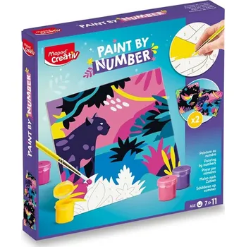 Výtvárné potřeby Maped Kreativní tvoření Maped Creativ Paint by number - leopard a pták