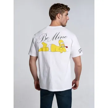 Dámské tričko Sinsay - Bavlněná košilka s potiskem The Simpsons - bílá - 218HL-00X - 218HL-00X-M