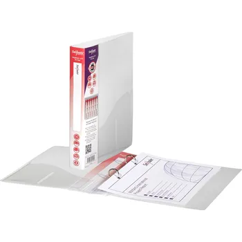 SNOPAKE, Pořadač, 2 kroužkový, PP, A5, 1.5 cm, "O" kroužky, transparentní bílý