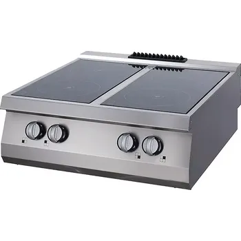 Kuchyňský gril Maxima Infračervený sporák pro vysoké zatížení - 4 hořáky - elektrický - dvojitá jednotka - hloubka 70 cm | 09398206