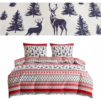 Povlečení Povlečení 220x200 3 Č., povlaky na polštáře 70x80 hladké, Eusebia Home, norský vzor