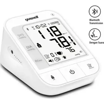 Tlakoměr Yuwell YE-670CR - tonometr, měčíč tlaku na paži + ZDARMA síťový adaptér