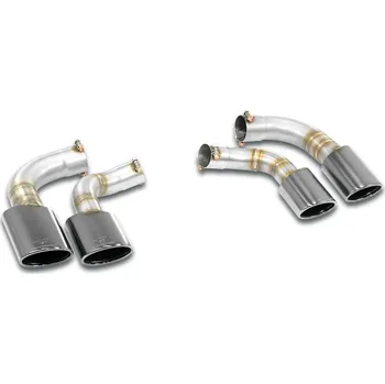 Koncovka výfuku Sada 4 koncovek výfuku – levá-pravá 120x80 mm "Gun Metal Grey" (barva kovová šedá) Supersprint 442437