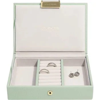 Šperkovnice Stackers, Krabička na šperky Stackers s víkem mini šalvějově zelená - Formadore