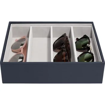 Šperkovnice Stackers, Krabice na brýle Stackers Classic Pebble se 4 přihrádkami tmavomodrá - Formadore