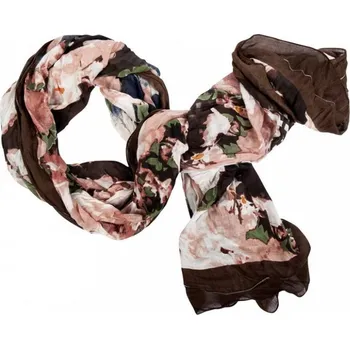 Módní doplněk HKM Šátek Soft Powder – květinový, viskózový, 180×80 cm