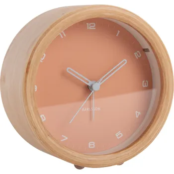 Budík Karlsson, Budík Gentle dřevěný světle oranžový - Formadore