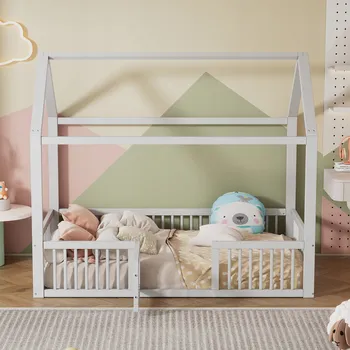 Postel Jednolůžková dřevěná postel Arhatreya 90x200 cm bílá