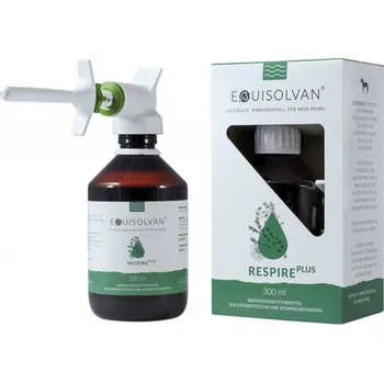 Pro koně EQUISOLVAN Respire Plus 300 ml – podpora dýchání pro koně při kašli a dušnosti vysoce kvalitní a koncentované esenciální oleje a rostlinné extrakty