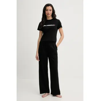 Dámské pyžamo Bavlněné pyžamo Karl Lagerfeld IKON B1W45004 černá 99X, vel. XL