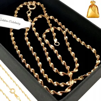 Řetízek ZLATÝ ŘETÍZEK Z CHIRURGICKÉ OCELI 18K SINGAPUR, SILNÝ / KROUCENÝ