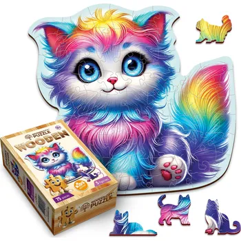 Puzzle Wooden.City Fantazijní Kotě 75 dílků