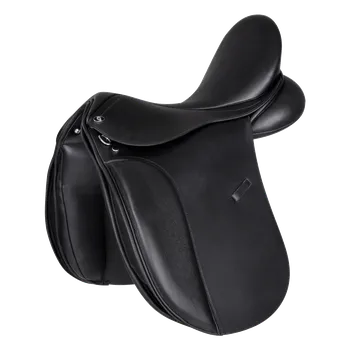 Jezdecké sedlo Drezurní sedlo Comfort Waldhausen, černé Barva: černá, Velikost: 17,5"/44 cm