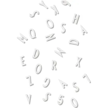 Magnetická kreslící tabulka Design Letters, Písmena a čísla na tabuli Design Letters malá bílá 128 dílů - Formadore