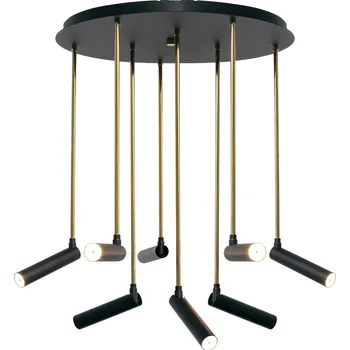 Kaspa, Závěsná lampa na strop Lars 8 černo-zlatá - Formadore