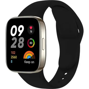Silikonový řemínek FIXED Silicone Strap pro Xiaomi Redmi Watch 3, černý
