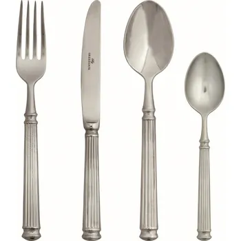 Příbor GREEN GATE Příborový set Dinner Silver – set 4 ks