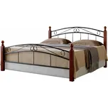 Postel NEJBY 180x200 cm s roštem, masiv/kov, třešeň antická + 20x OVĚŘENO zákazníky + vyzvednutí ZDARMA