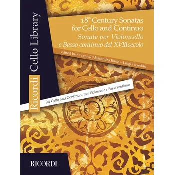 18th Century Sonatas for Cello and Continuo - violoncello a klavr 1196391