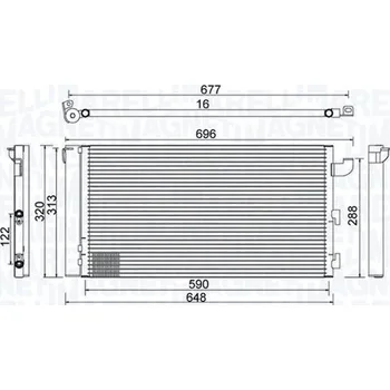 Klimatizace automobilu Kondenzátor, klimatizace MAGNETI MARELLI 350203857000