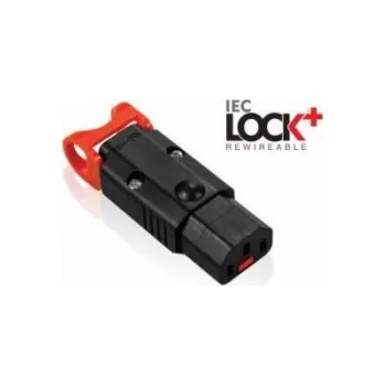 Napájecí kabel Digitus Napájecí konektor zakončený zámkem IEC LOCK+ OPEN/C13