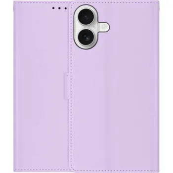 Pouzdro na mobilní telefon Flipové pouzdro z PU kůže pro iPhone 17 - fialové