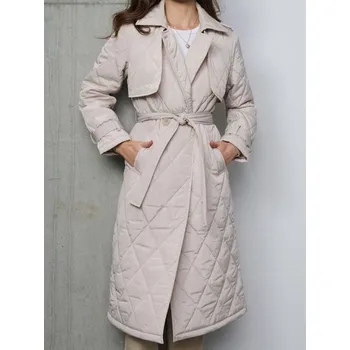 Dámské oblečení Sinsay - Prošívaný kabát - béžová - 155GZ-08X - 155GZ-08X-XXL