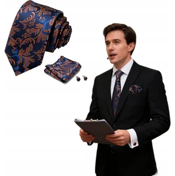 Kravata Široká hnědá kravata Bamboo Jungle