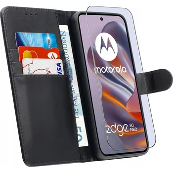 Pouzdro na mobilní telefon Flipové pouzdro KrainaGSM pro Motorola Edge 50 Neo, černé