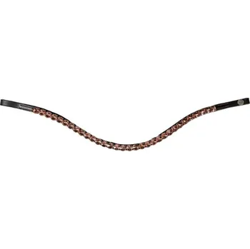 Jezdectví Čelenka HKM Rosegold Glamour brown/rose-gold FULL