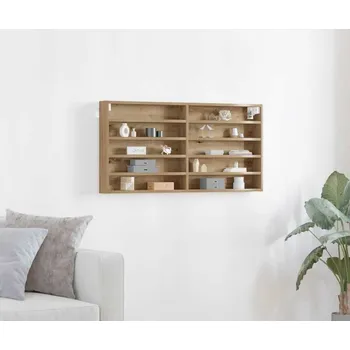 Vinotéka vidaXL Vitrína Artisanový dub 100 x 8,5 x 50 cm kompozitní dřevo [862295]