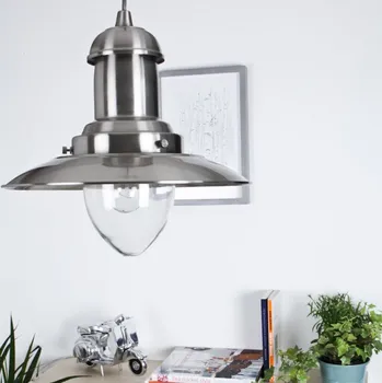 Svítidlo Searchlight 4301SS Závěsné svítidlo FISHERMAN matný chrom