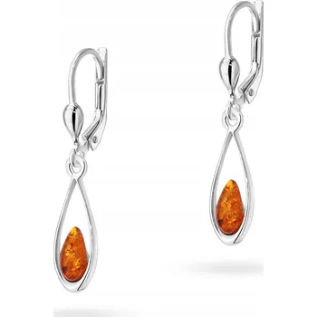 Náušnice STŘÍBRNÉ Dámské NÁUŠNICE Anglické ryzost 925 Kapky Slzy Ažurové Osazení