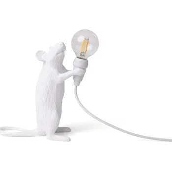 Stojací lampa Seletti, Lampa Mouse stojící s USB zásuvkou bílá - Formadore
