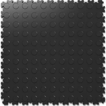 Dlažba PVC dlažba Mosolut Machine Industrial, 7mm, mince, černá