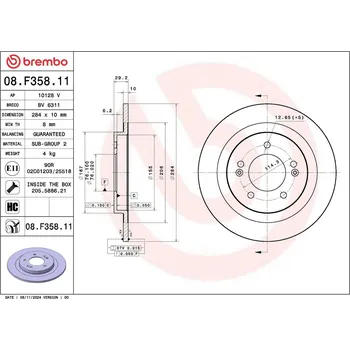 Brzdový kotouč Brzdový kotouč BREMBO 08.F358.11