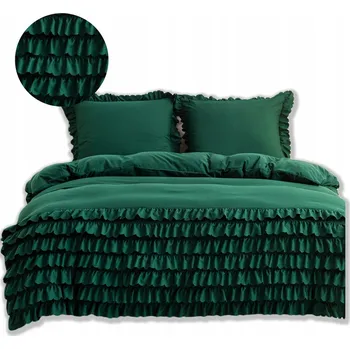 Povlečení Povlečení s volánkem 160x200cm + 2x 70x80cm Sada Jednobarevné Luxusní