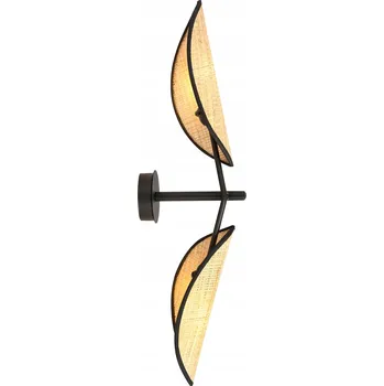 Nástěnné svítidlo Emibig 1160/K2 VENE K2 BLACK/RATTAN Nástěnné svítidlo