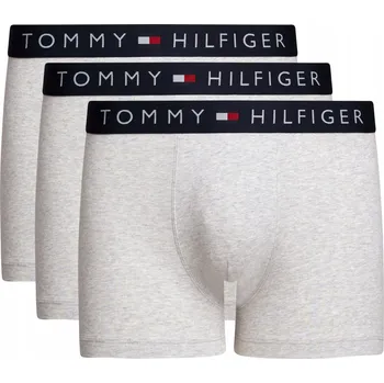 Pánská móda Pánské boxerky TOMMY HILFIGER šedé, sada 3 kusů - L
