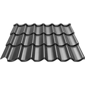 plechová krytina BP2 Alfa Plus 400 Polyester Standard RAL 1206 x 0,5 mm RAL 7016 antracitová šedá 1 m²