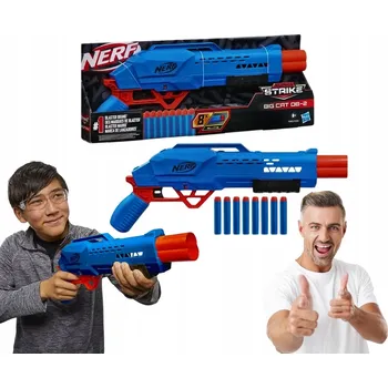 Dětská zbraň Nerf Alpha Strike Big Cat DB-2 Raketomet Hasbro 8 šipek