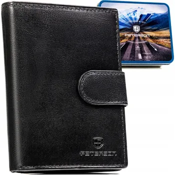 Peněženka Peterson pánská peněženka z pravé kůže černá - muž