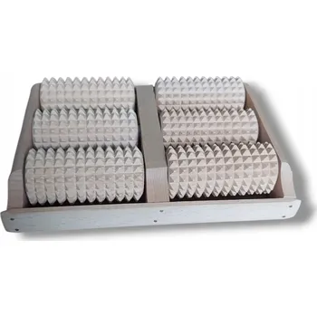 Masážní přístroj Masážní Přístroj dřevěný ruční váleček na tělo, záda, krk - ekologický, 25,5 cm, velký