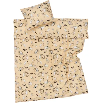 Povlečení Arabia Finland, Povlečení Arabia Finland Mumínci Family s povlakem na polštář 50 x 60 cm 150 x 210 cm béžové - Formadore