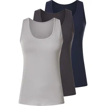 esmara® Dámské tílko, 3 kusy (navy modrá / šedá, XS(32/34))