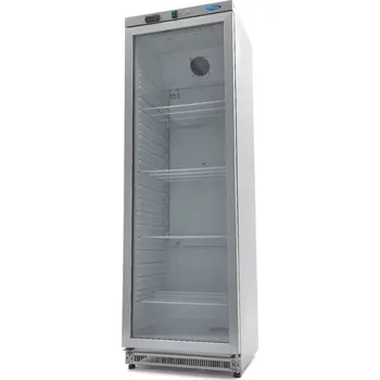 Lednice Maxima Lednice - 400 l - nerezová ocel - se skleněnými dveřmi | 09405022