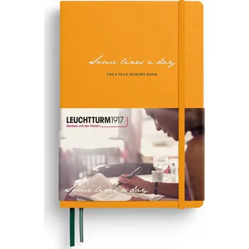 Diář Leuchtturm 1917, Pětiletý deník Some Lines A Day A5, oranžový - Formadore