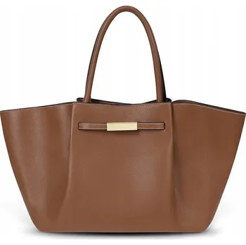 Kabelka Dámská kabelka velká prostorná přes rameno shopper hnědá